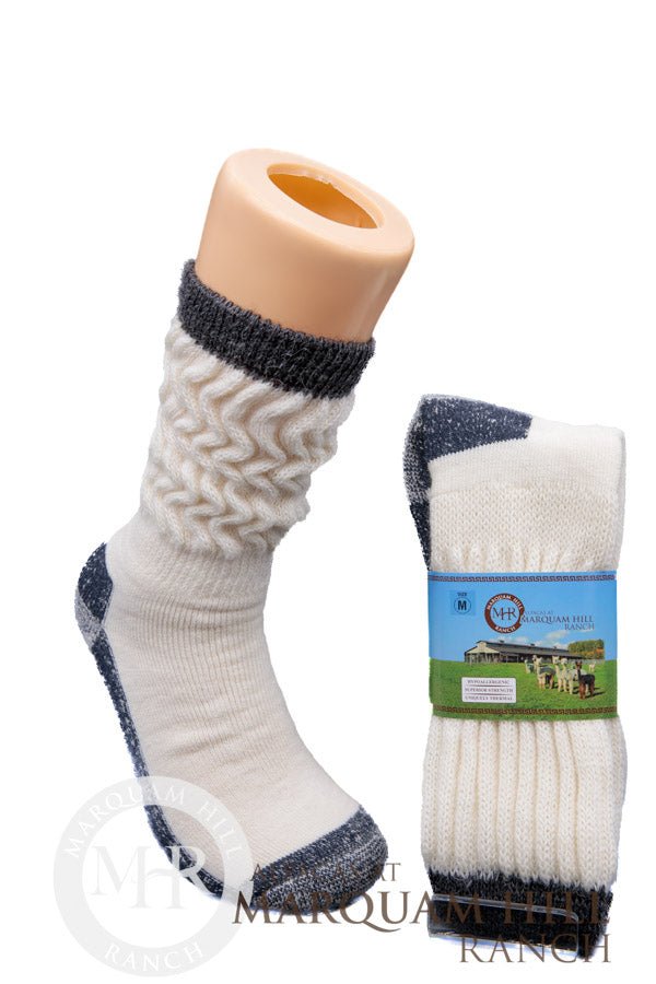 47% Casual Sock-White - Alpacas at Marquam Hill Ranch