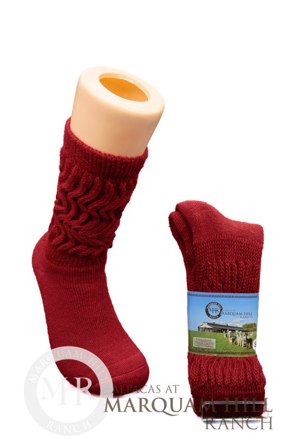 64% Alpaca Therapeutic Unisex-Red - Alpacas at Marquam Hill Ranch
