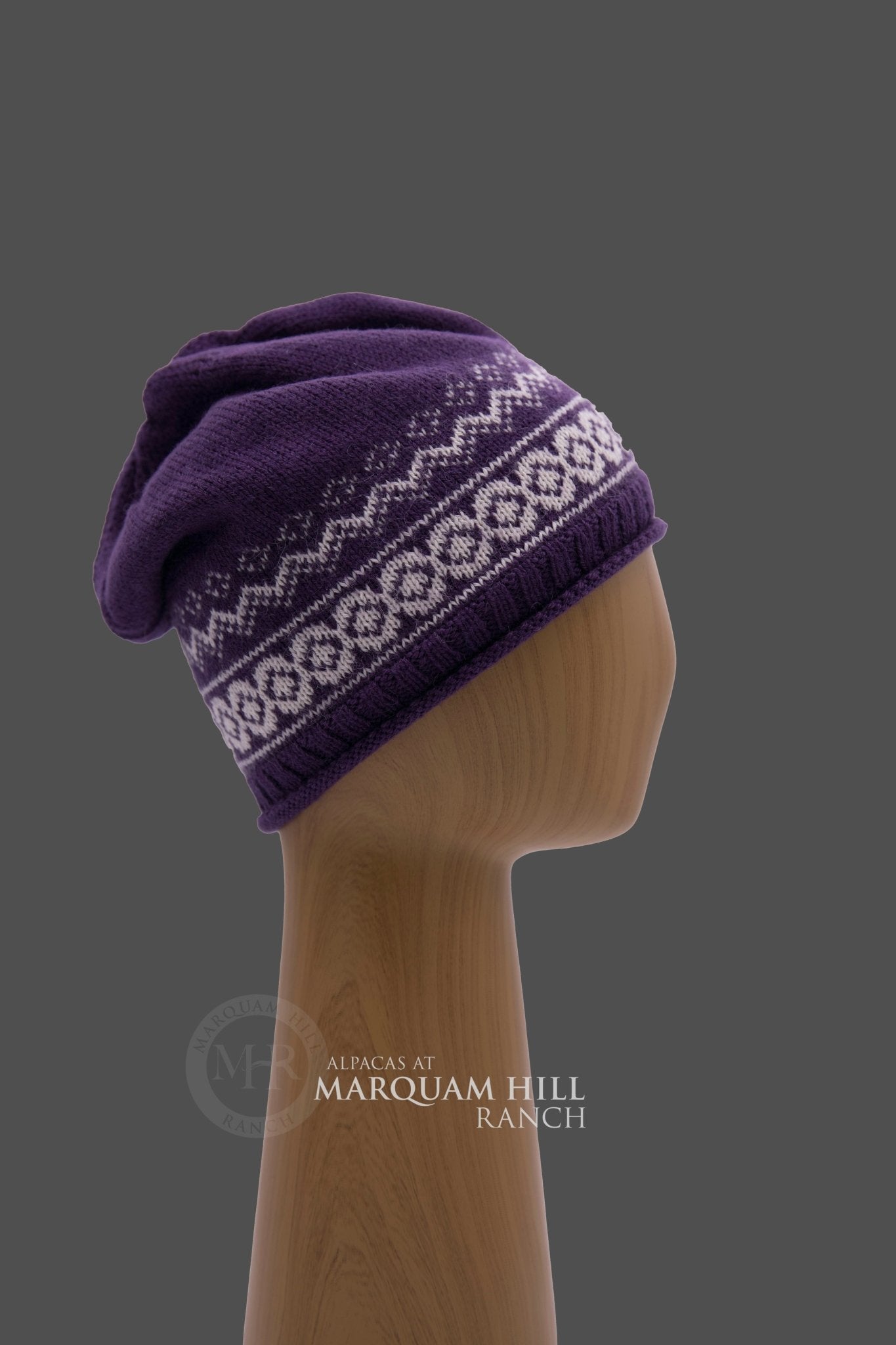 Arctic Alpaca Hat-Purple - Alpacas at Marquam Hill Ranch LLC