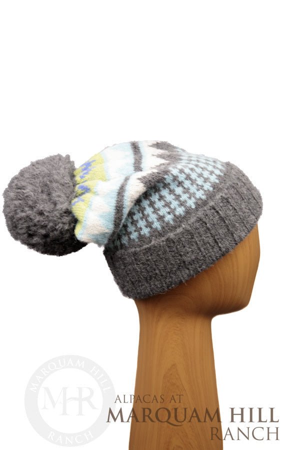 Colette Brushed Alpaca Hat - Charcoal - Alpacas at Marquam Hill Ranch LLC