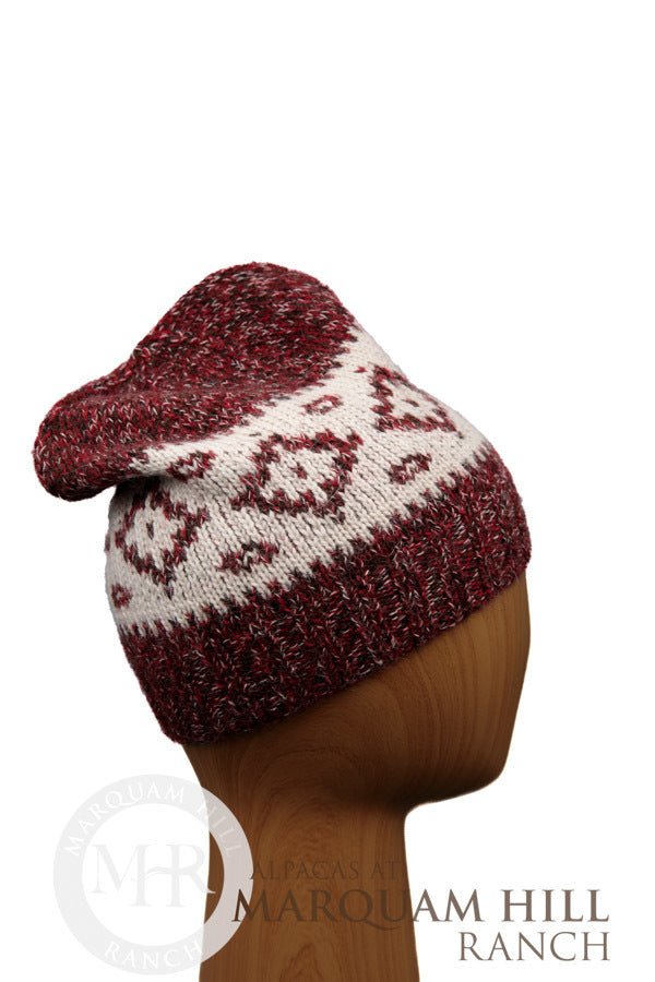 Dallas Baby Alpaca Hat-Mixed Nat Red - Alpacas at Marquam Hill Ranch LLC