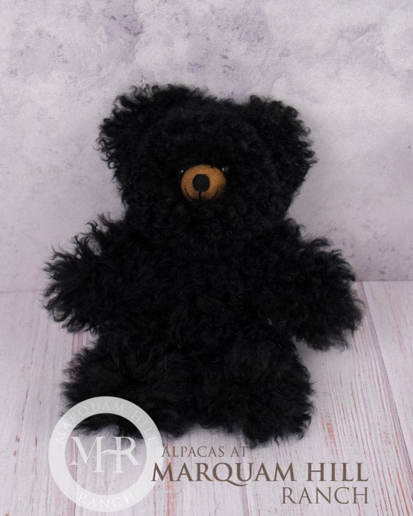 MHR 11 Alpaca Teddy Bear-Black: Medium - Alpacas at Marquam Hill Ranch