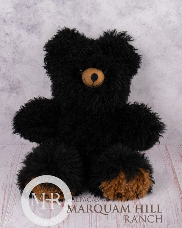 MHR 23 Alpaca Teddy Bear-Black : XLarge - Alpacas at Marquam Hill Ranch