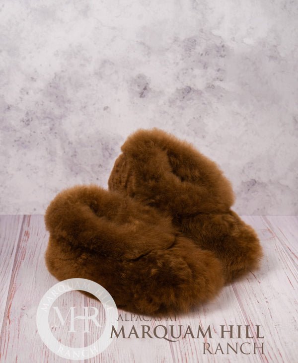 MHR Alpaca Slippers-Brown - Alpacas at Marquam Hill Ranch