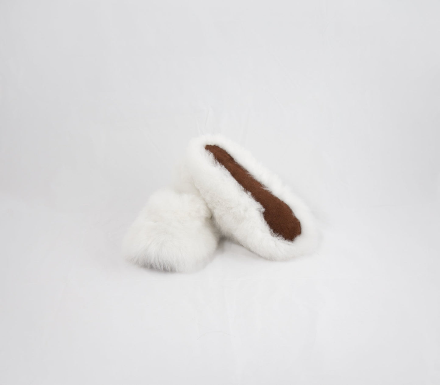 MHR Alpaca Slippers-White - Alpacas at Marquam Hill Ranch