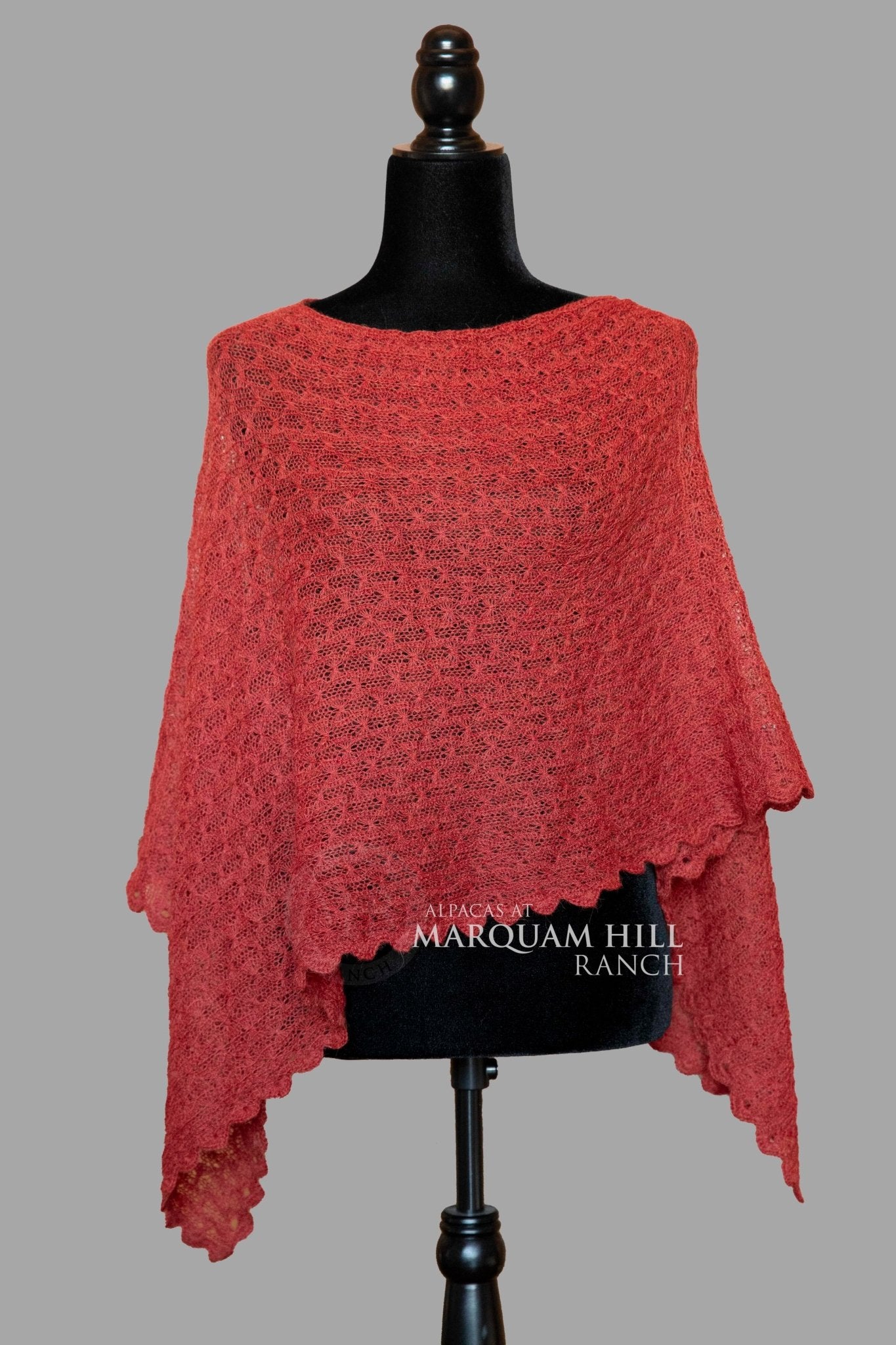 MHR Artisan Baby Alpaca Poncho 21B06 - Alpacas at Marquam Hill Ranch LLC