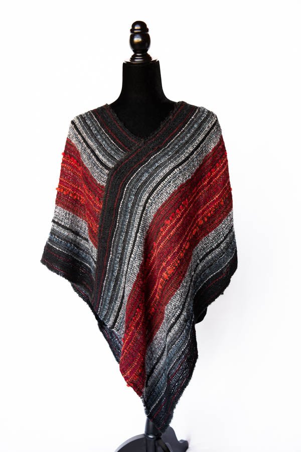 MHR Artisan Baby Alpaca Poncho 21B35 - Alpacas at Marquam Hill Ranch
