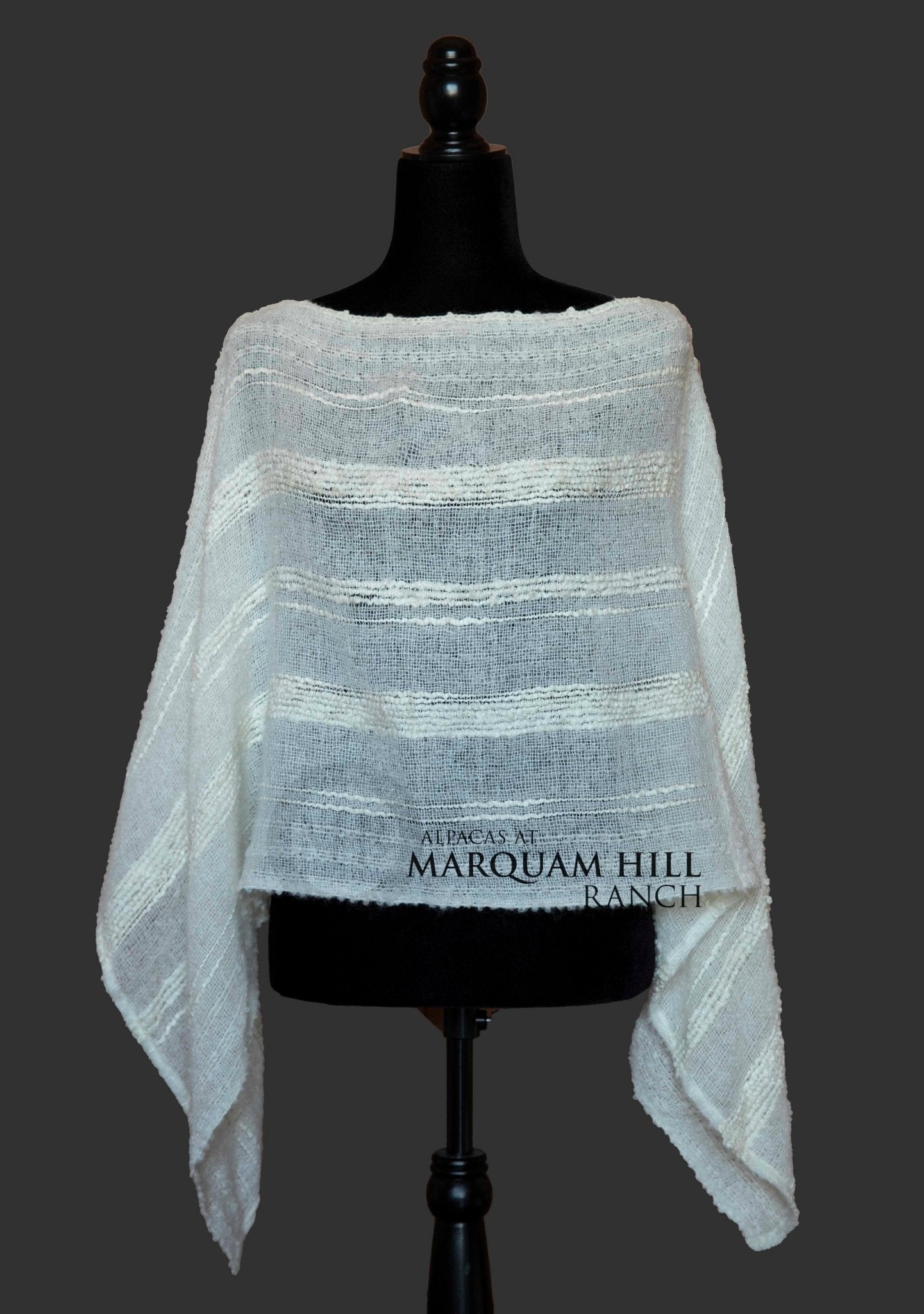 MHR Artisan Baby Alpaca Poncho 21B40 - Alpacas at Marquam Hill Ranch LLC