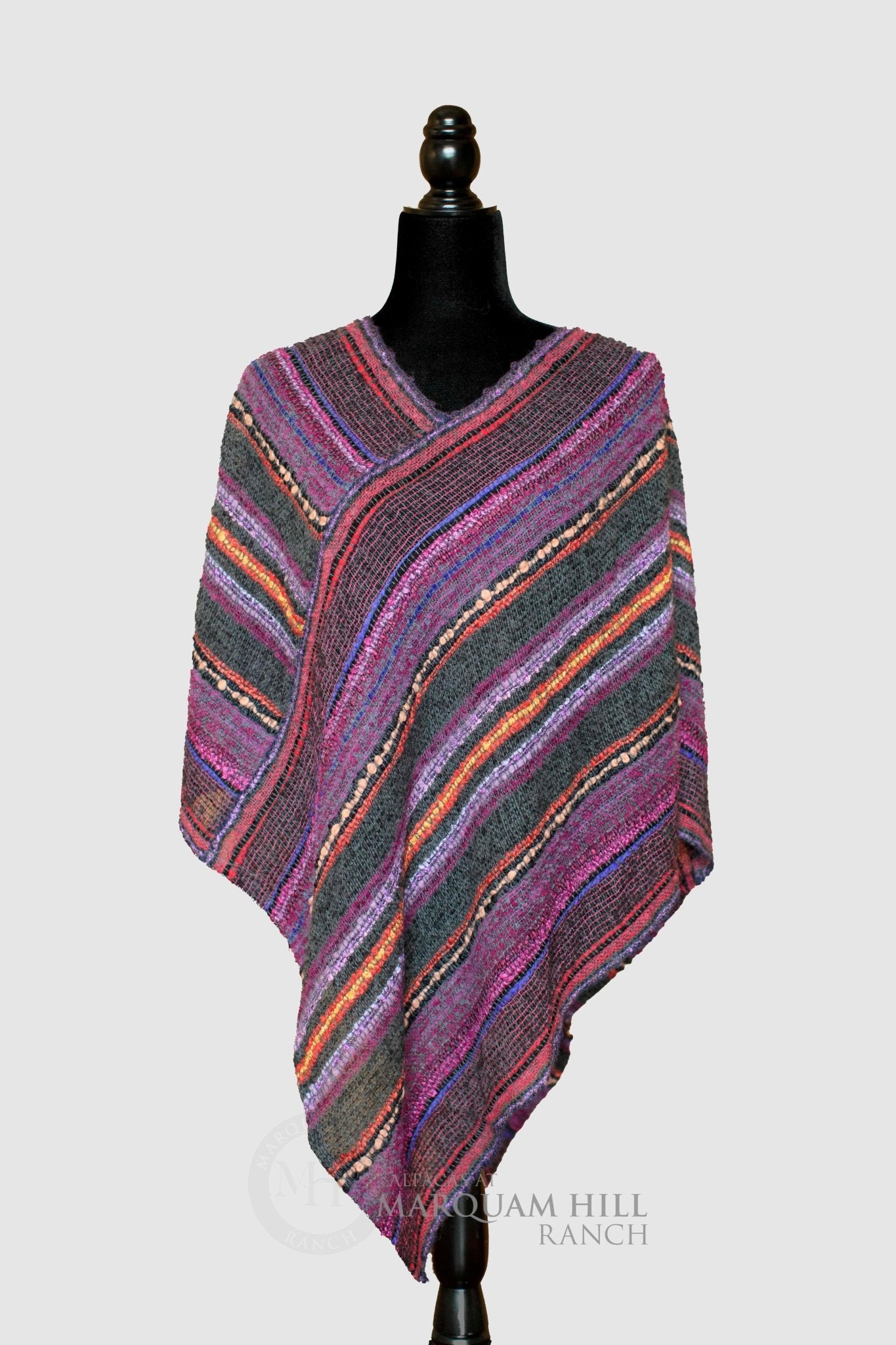 MHR Artisan Baby Alpaca Poncho - 22A55 - Alpacas at Marquam Hill Ranch