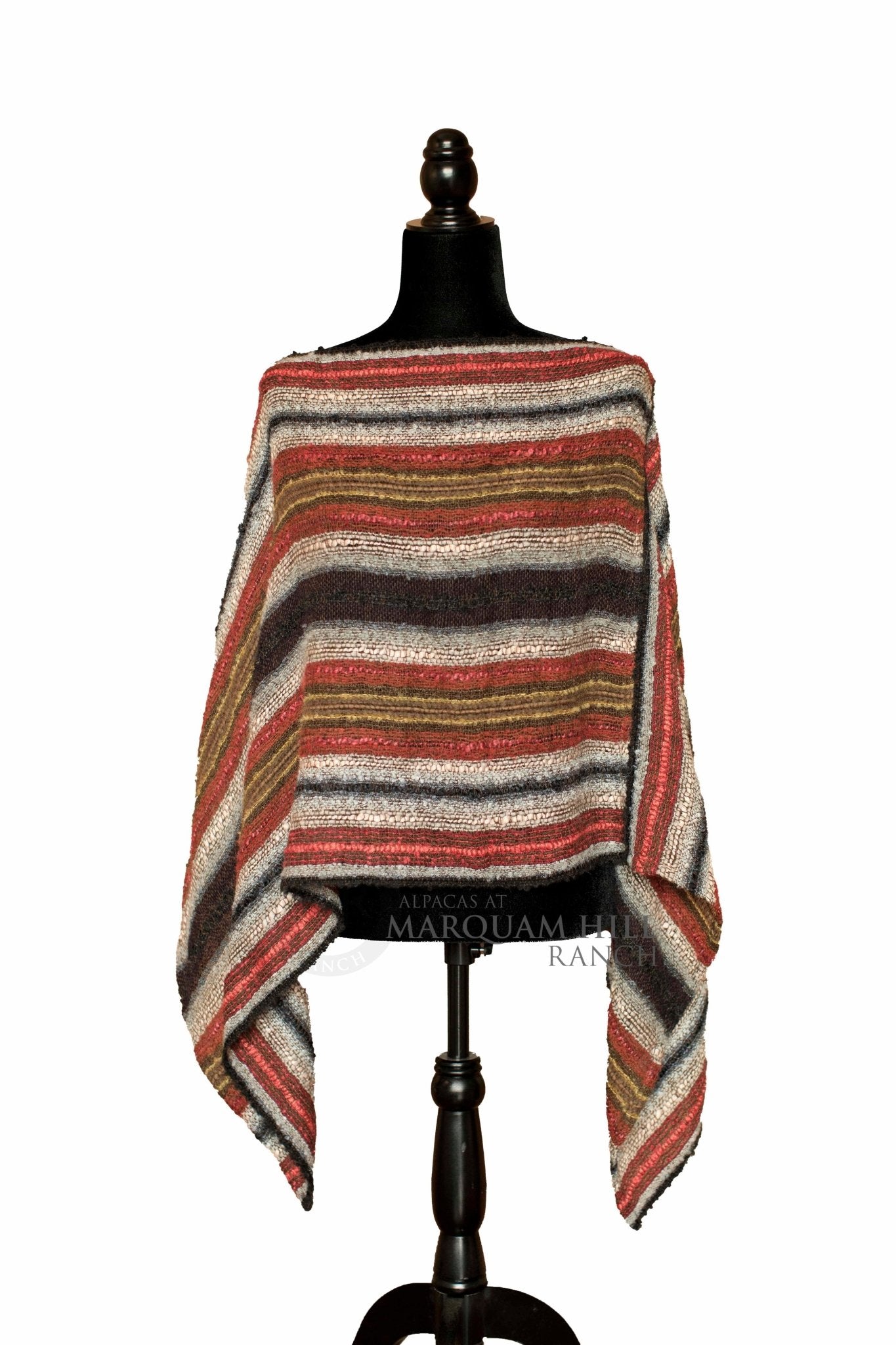 MHR Artisan Baby Alpaca Poncho-22A56 - Alpacas at Marquam Hill Ranch