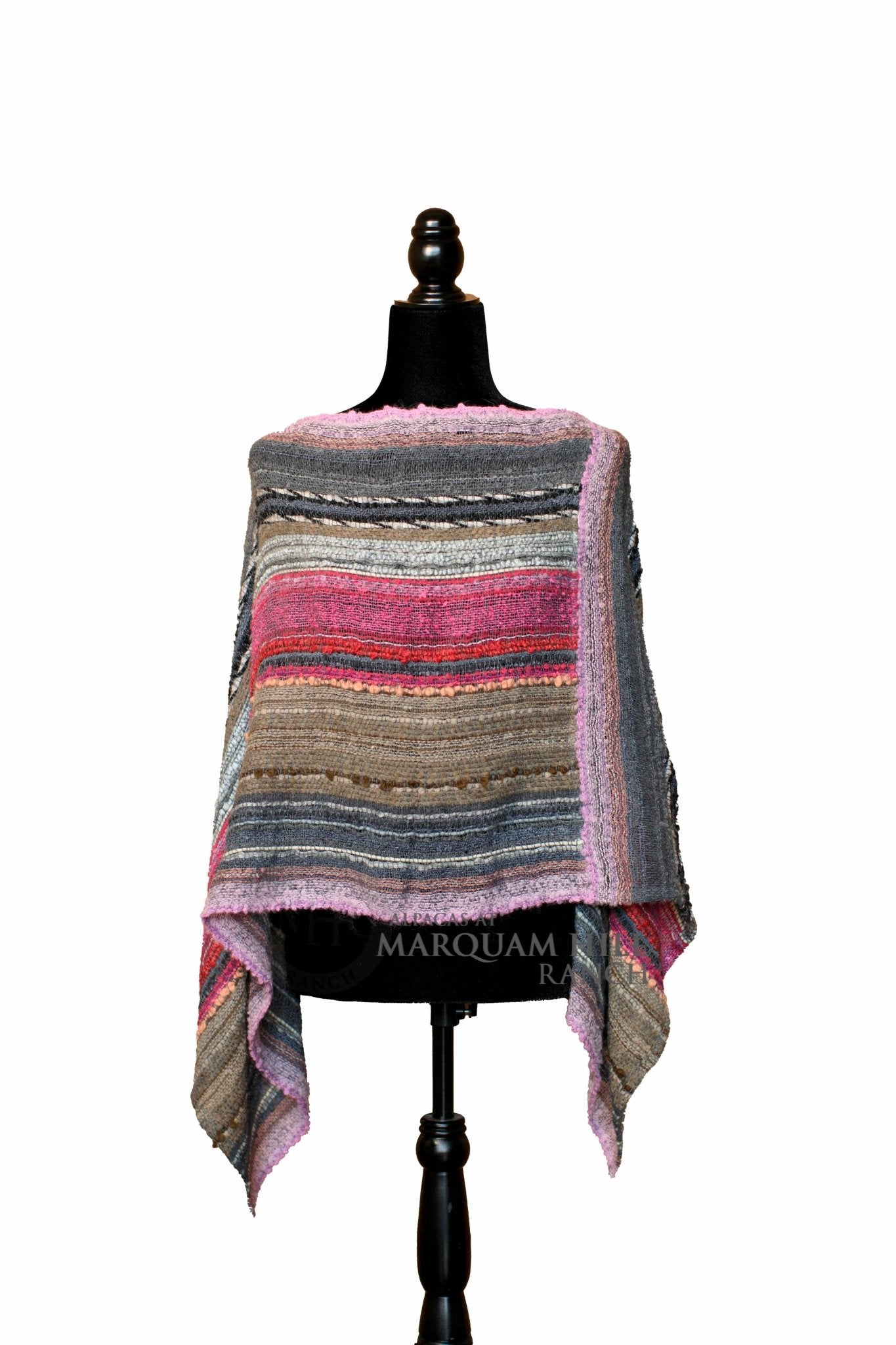 MHR Artisan Baby Alpaca Poncho - 22A58 - Alpacas at Marquam Hill Ranch