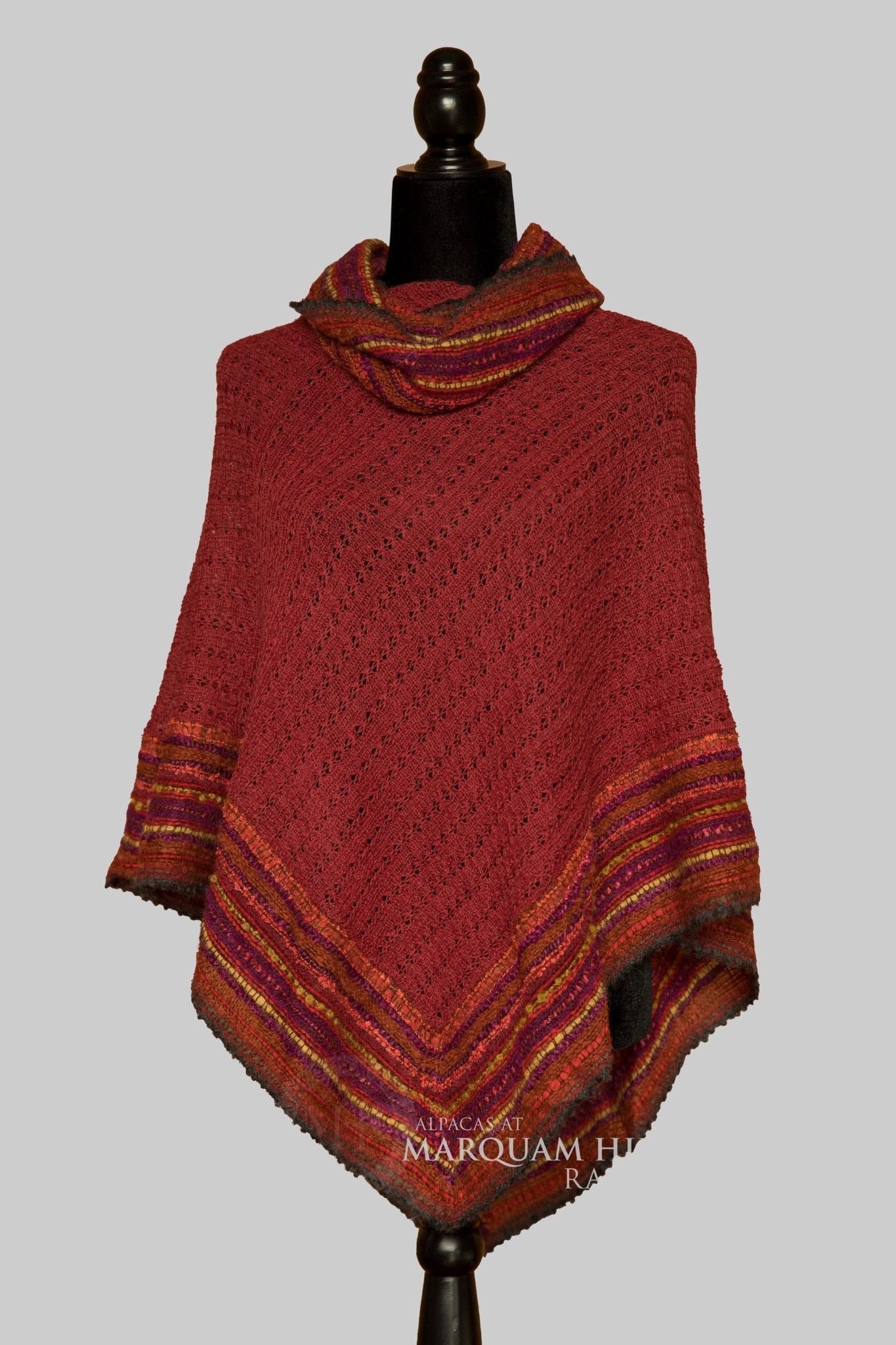 MHR Artisan Baby Alpaca Poncho 22A59 - Alpacas at Marquam Hill Ranch LLC