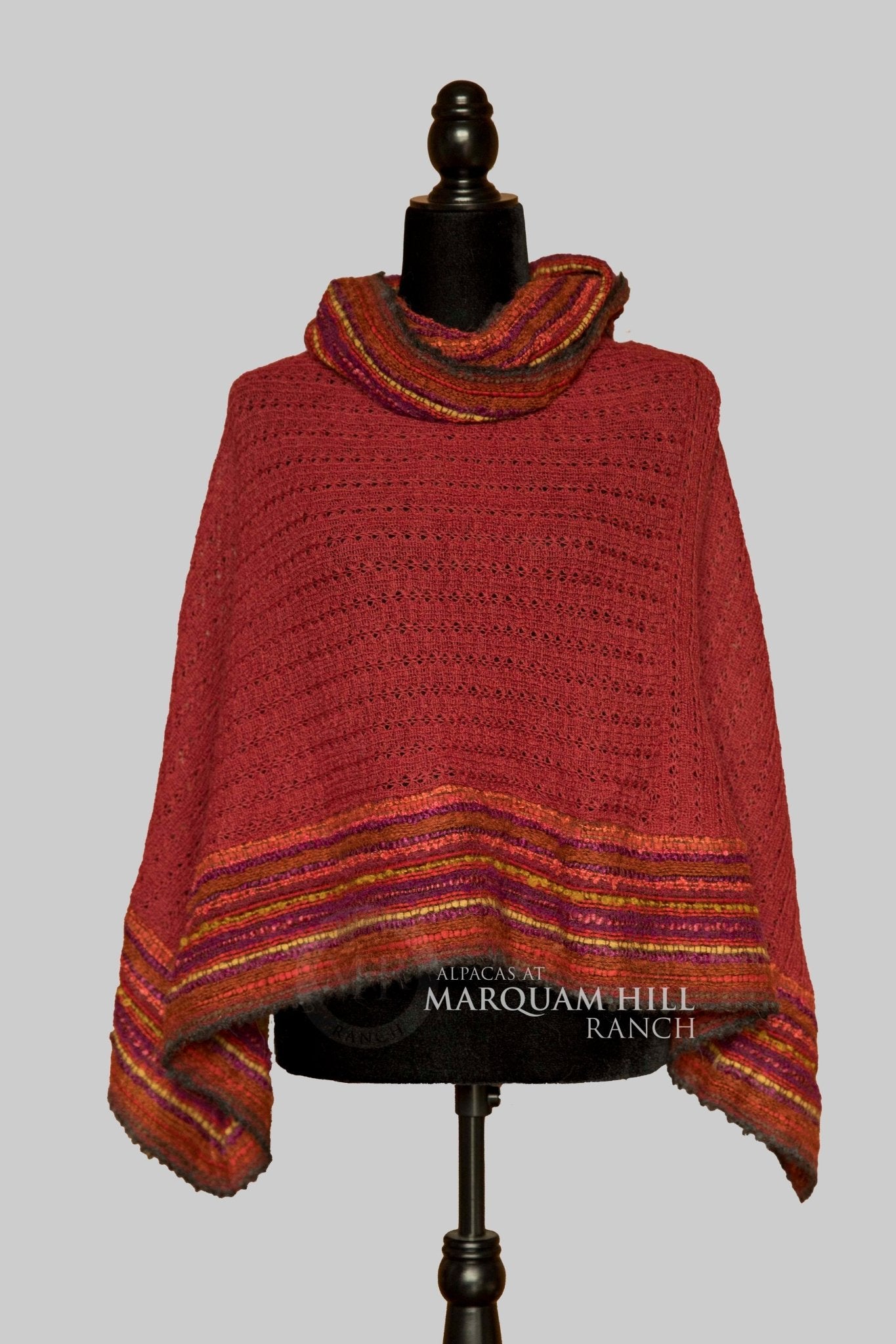 MHR Artisan Baby Alpaca Poncho 22A59 - Alpacas at Marquam Hill Ranch LLC