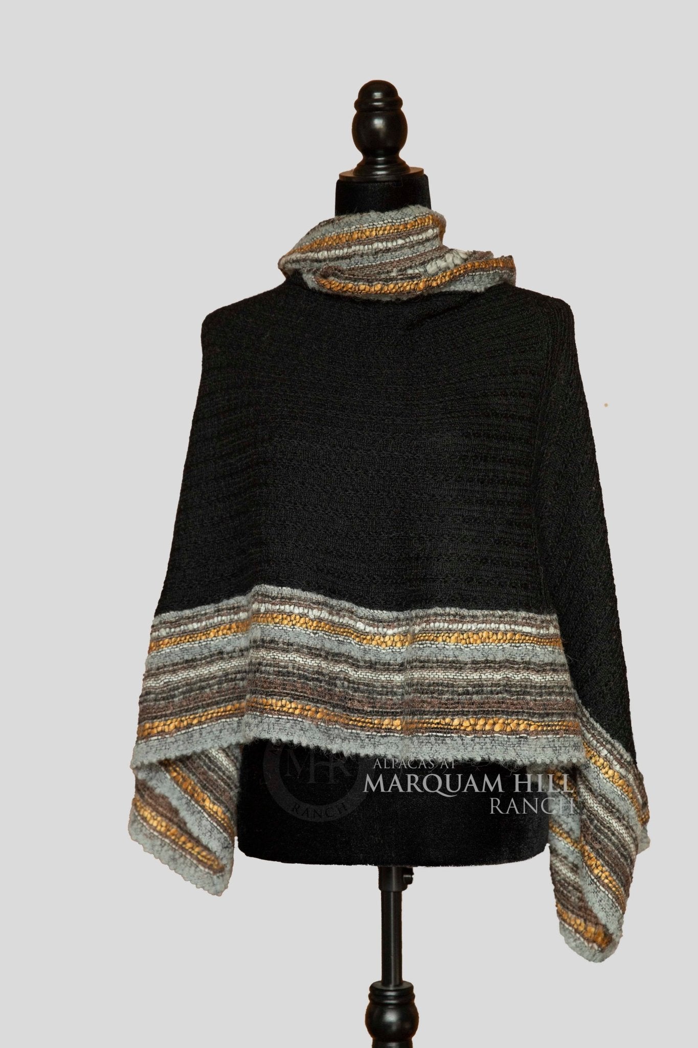 MHR Artisan Baby Alpaca Poncho 22A61 - Alpacas at Marquam Hill Ranch LLC