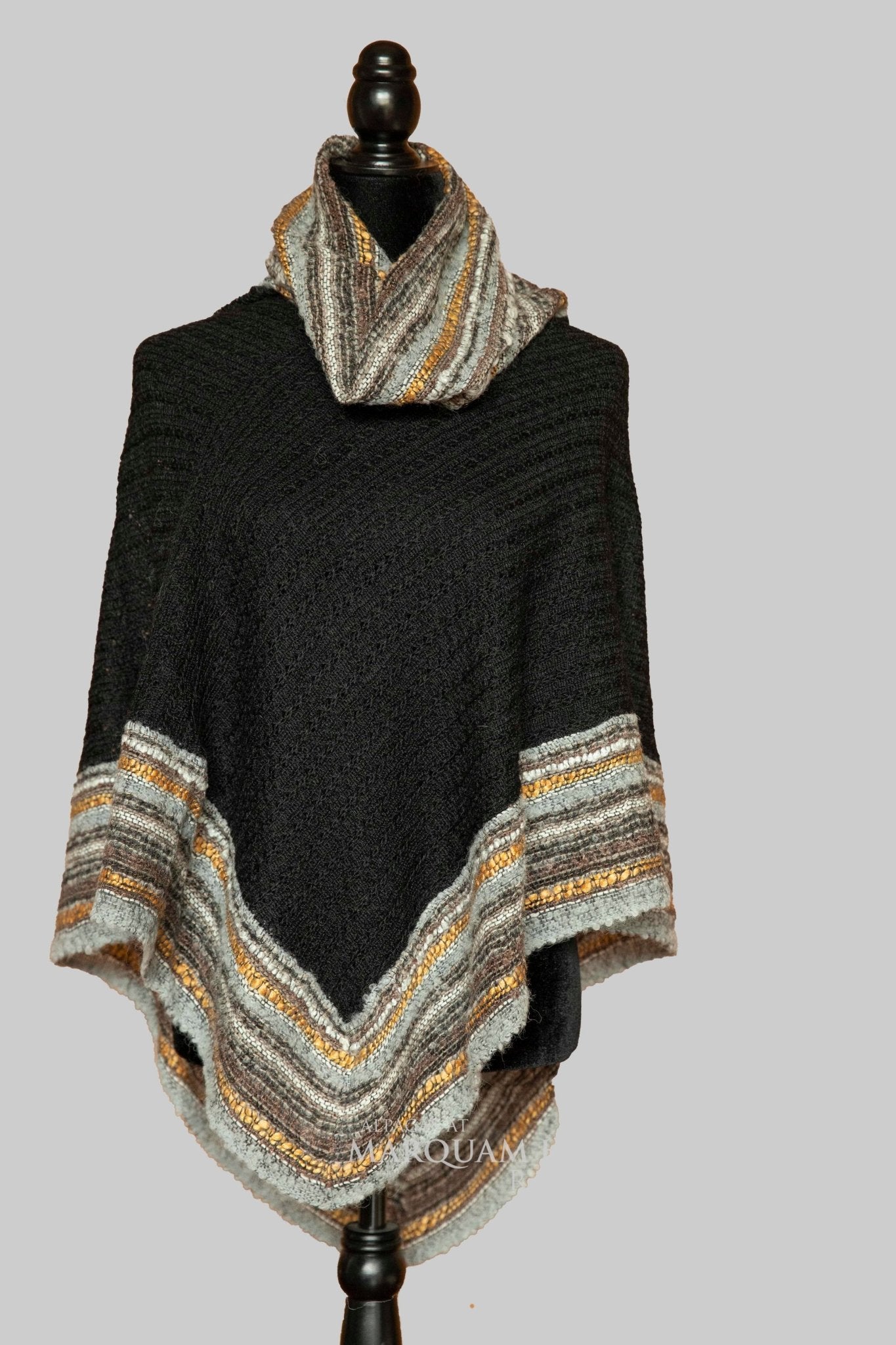 MHR Artisan Baby Alpaca Poncho 22A61 - Alpacas at Marquam Hill Ranch LLC