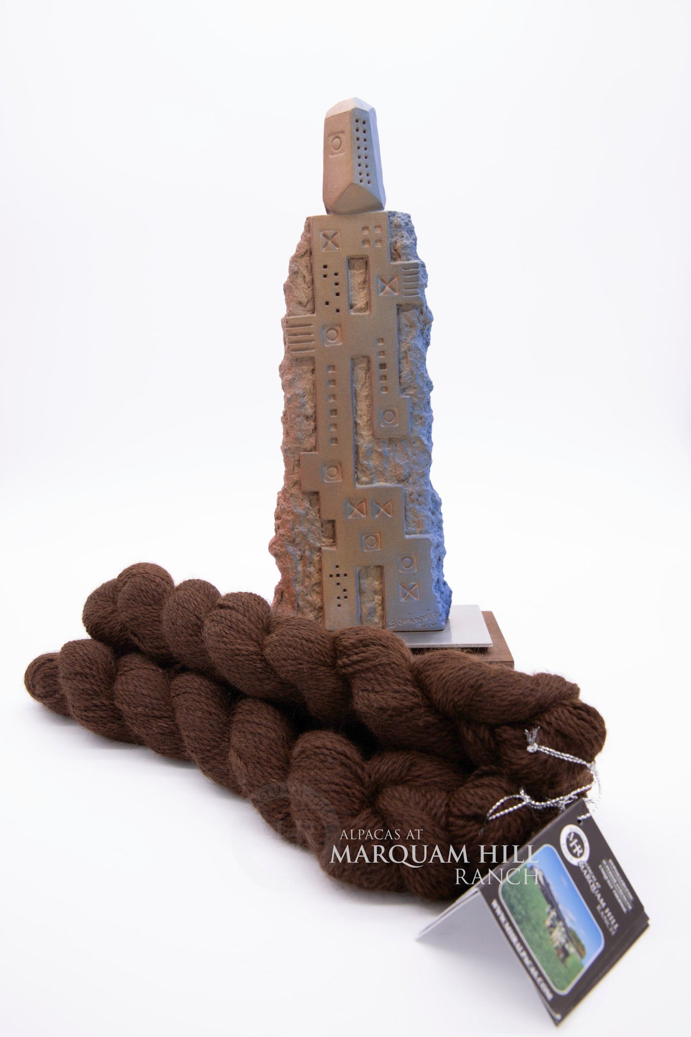 MHR Dk Brwn 20% Blk/Brwn Bamboo - 200 Yds 3.4 oz - Alpacas at Marquam Hill Ranch LLC