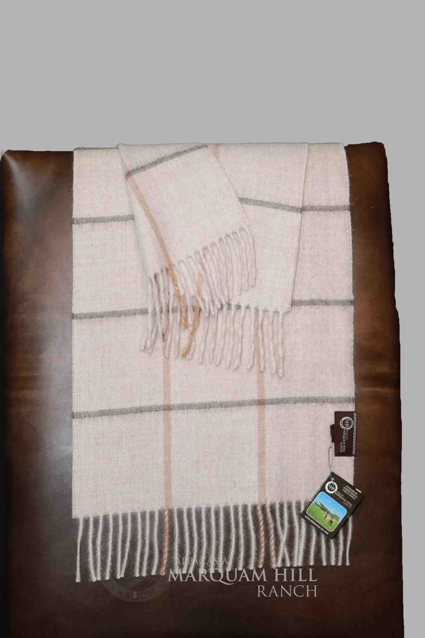 MHR Jorden BabyAlpaca Srf Beige-Med Beige Plaid - Alpacas at Marquam Hill Ranch