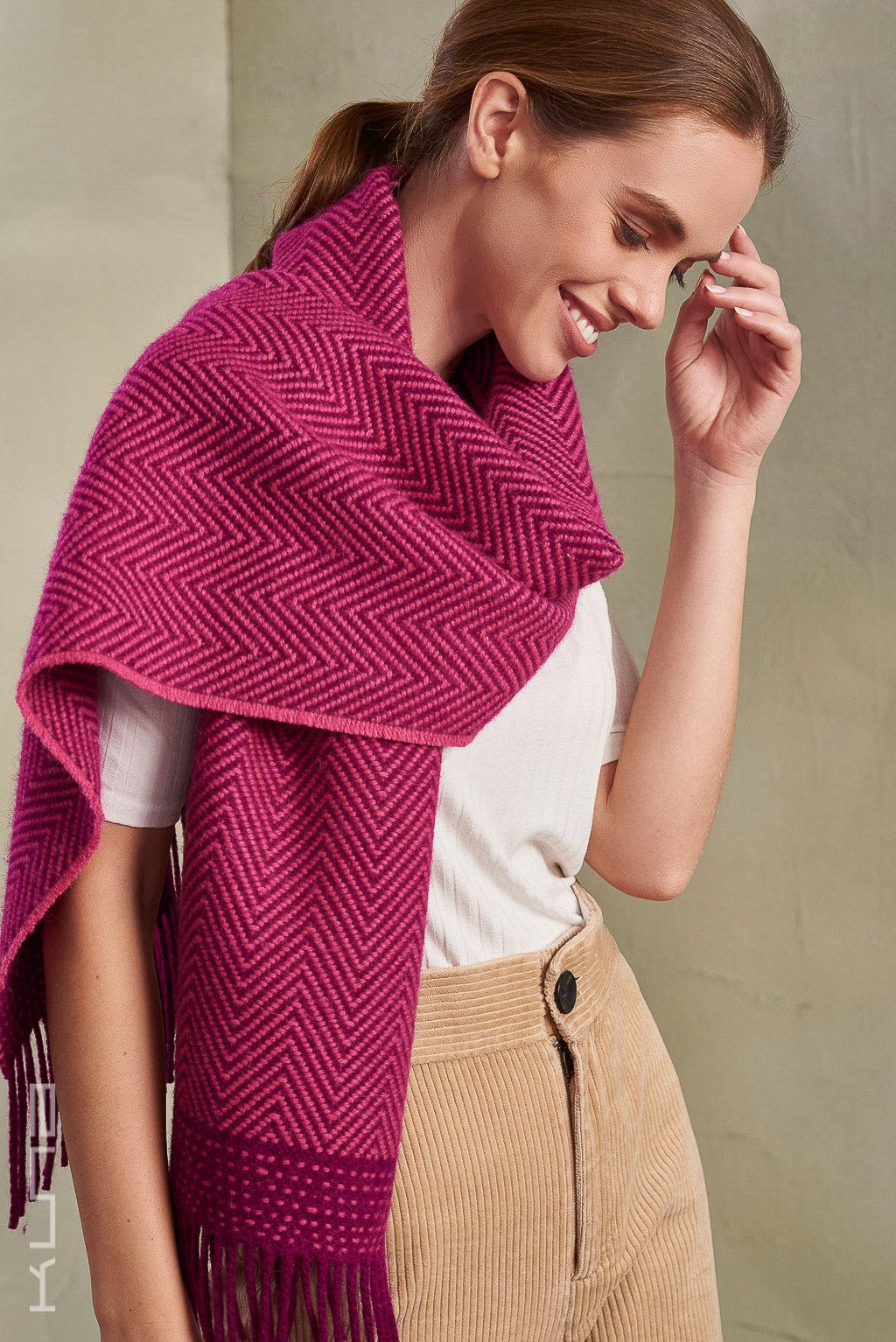Tentacion Scarf-Fushia - Alpacas at Marquam Hill Ranch