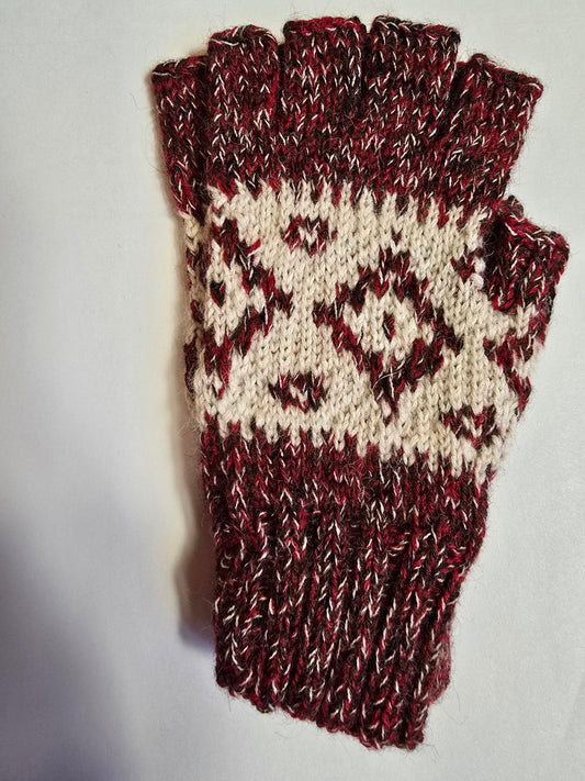 Dallas Baby Alpaca Half Finger Glove - Alpacas at Marquam Hill Ranch LLC