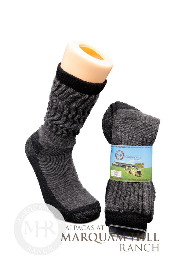 47% Casual Sock-Charcoal - Alpacas at Marquam Hill Ranch