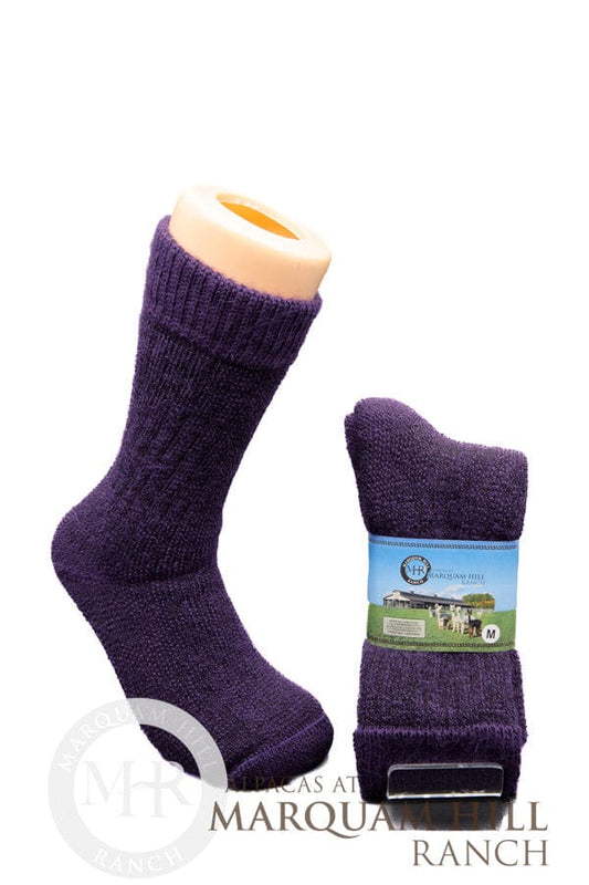 61% Alpaca Heavy Boot Sock-Purple - Alpacas at Marquam Hill Ranch
