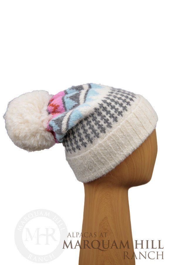 Colette Brushed Alpaca Hat -Natural - Alpacas at Marquam Hill Ranch LLC