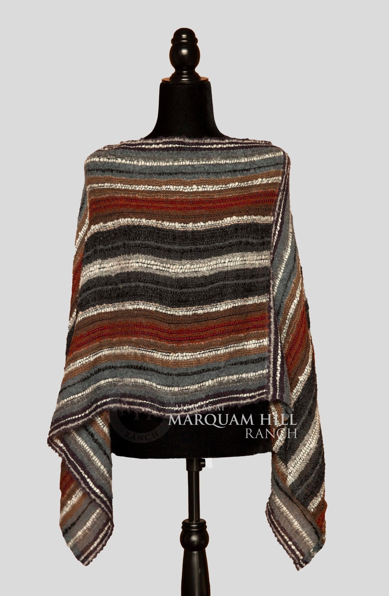MHR Artisan Baby Alpaca Poncho 22A57 003816 - Alpacas at Marquam Hill Ranch LLC