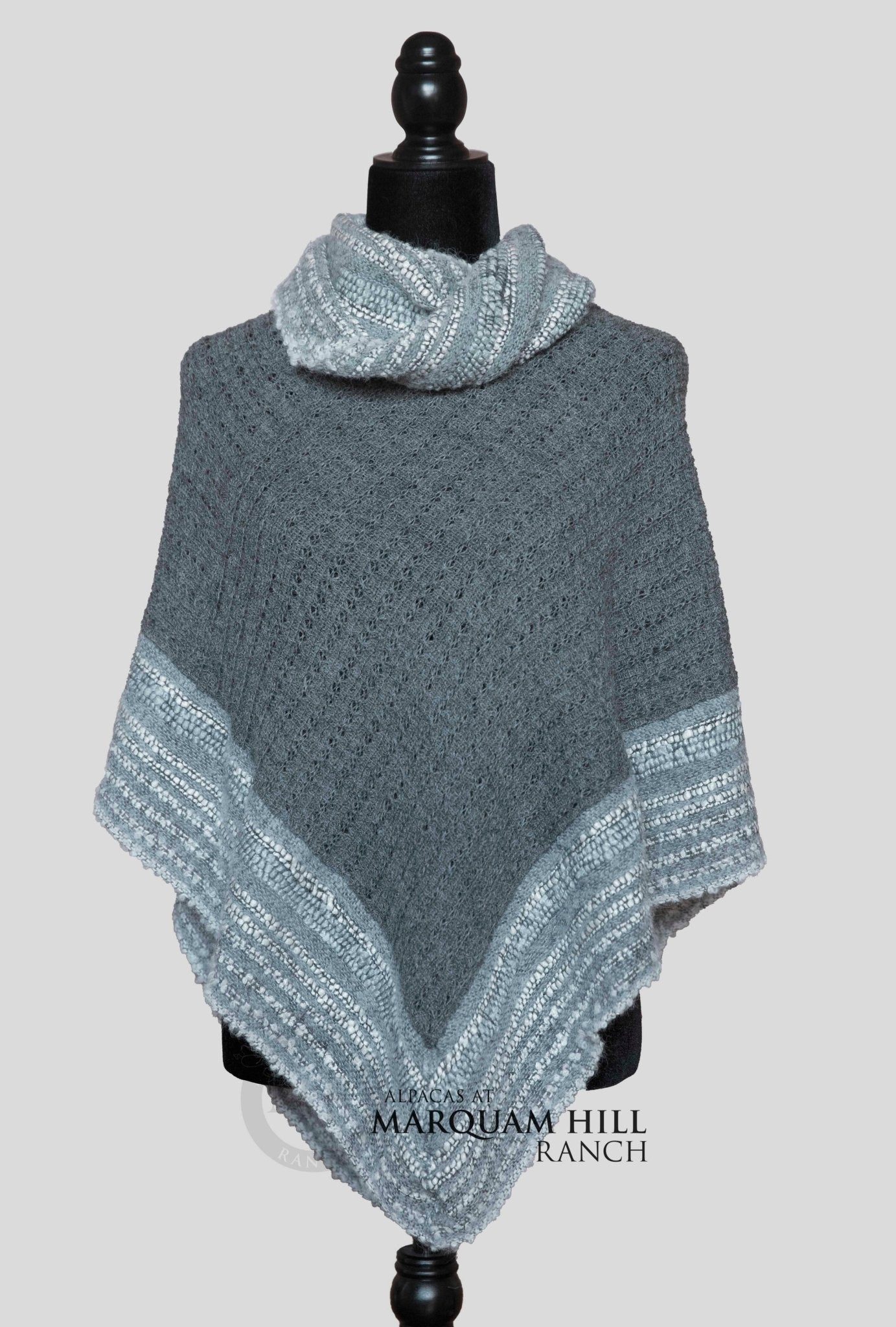 MHR Artisan Baby Alpaca Poncho 22A60 - Alpacas at Marquam Hill Ranch LLC