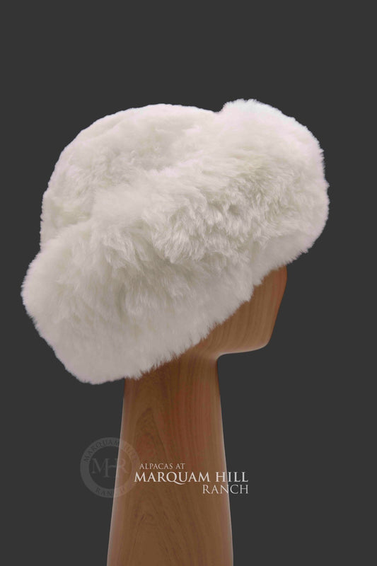 PREMIUM Baby Alpaca Fur Hat-Natural - Alpacas at Marquam Hill Ranch LLC