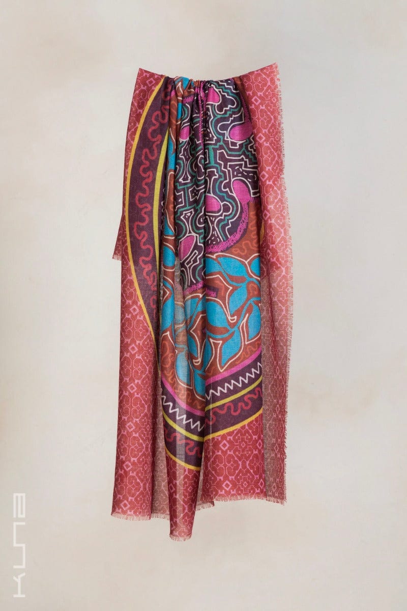 Rumawa Handkerchief-Red/pink - Alpacas at Marquam Hill Ranch